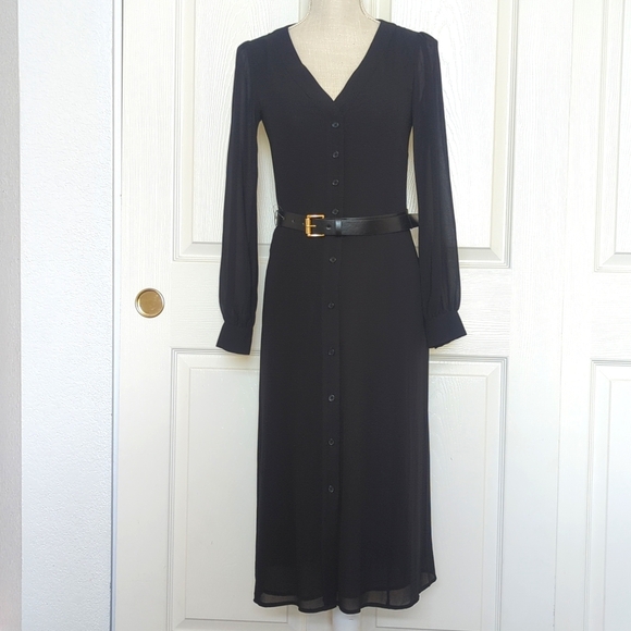 MICHAEL Michael Kors Women's Kate Belted Button-Down Midi Dress - Picture 3 of 9